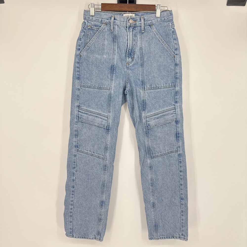 Agolde Cooper Cargo Pants Women 26 Blue Straight Leg High Waist Grunge Skater
